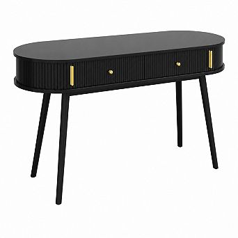 Office Desk w/ 2 Drawers, 59" Laptop Computer Work Study Desk, Executive Computer Table w/Storage