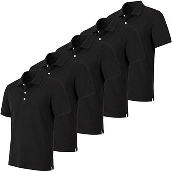 Galaxy by Harvic Boy's School Uniform Polo-5 Pack