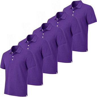 Galaxy by Harvic Boy's School Uniform Polo-5 Pack