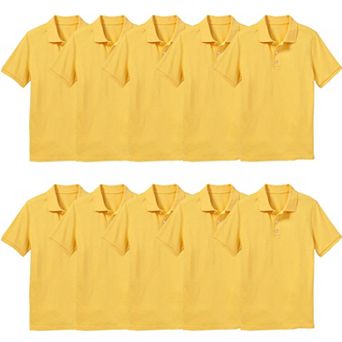 Galaxy by Harvic Boy's School Uniform Polo-10 Pack
