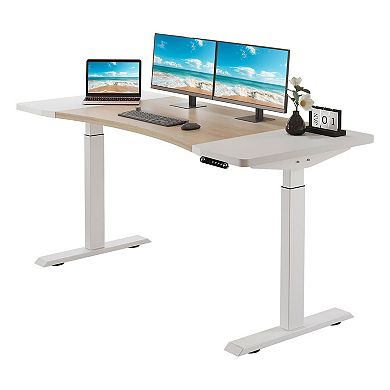 KTMBDW Electric Standing Desk Adjustable,63×30 Inch Sit Stand Computer Desk with 4 Height Adjustment