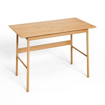 KTMBDW Computer Desk, Bamboo Writing Desk, Modern Work Desk for Home Office, Gaming Desk Study Table