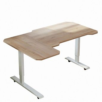 KTMBDW L-Shaped Corner Standing Desk, 59" Height Adjustable Electric Standing Computer Desk