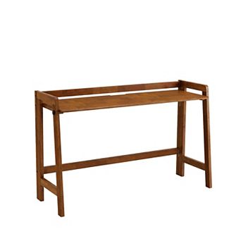 KWPZQEB 49.21Inch Solid Wood Folding Desk, Modern Computer Desk with Cable Groove for Home Office