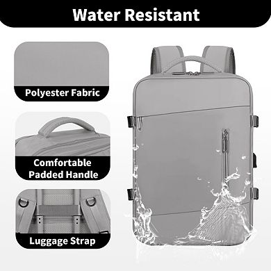 Travel Laptop Backpack 15.6 Inch Expandable Business Bag 40L Cabin