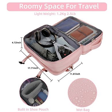Travel Laptop Backpack 15.6 Inch Expandable Business Bag 40L Cabin
