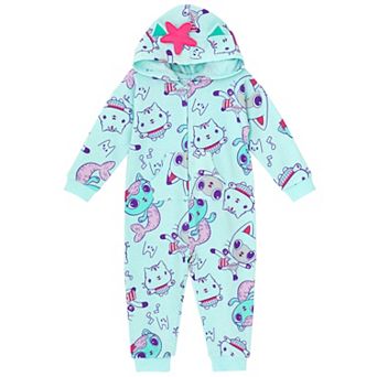 Dreamworks Gabby's Dollhouse Cosplay Fleece Hooded One Piece