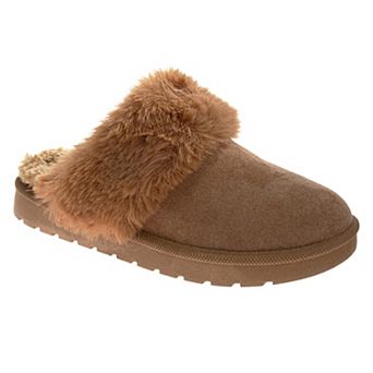 Avalanche Women's Faux Fur Clog Slippers, Memory Foam Slippers for Indoor and Outdoor Wear (Ladies)