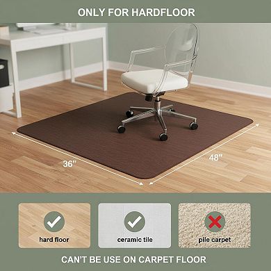 Office Chair Mat For Hardwood Floor Heavy Duty Non Slip PVC Protector