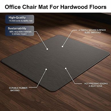 Office Chair Mat For Hardwood Floor Heavy Duty Non Slip PVC Protector