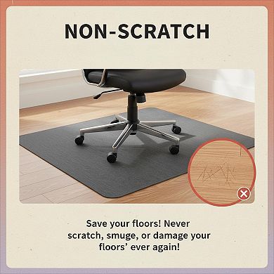Office Chair Mat For Hardwood Floor Heavy Duty Non Slip PVC Protector