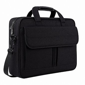 15.6 Inch Laptop Bag Water Resistant Multi Compartment Business Briefcase Carry Case
