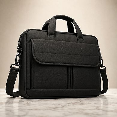 15.6 Inch Laptop Bag Water Resistant Multi Compartment Business Briefcase Carry Case