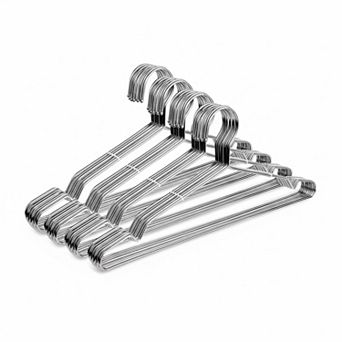 Stainless Steel Wire Coat Hangers 40 Pack Strong Heavy Duty Ultra Thin Space Saving 16.5 Inch