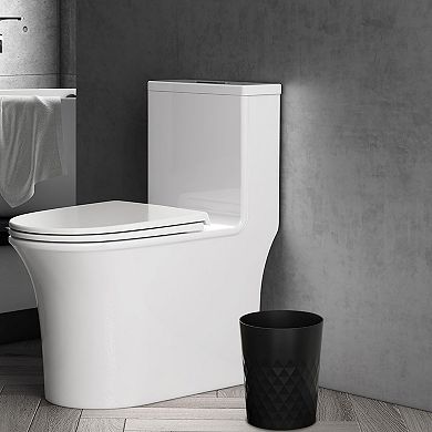 3 Pack Round Plastic Trash Can With Included Bags For Bedroom Office Bathroom Dorm