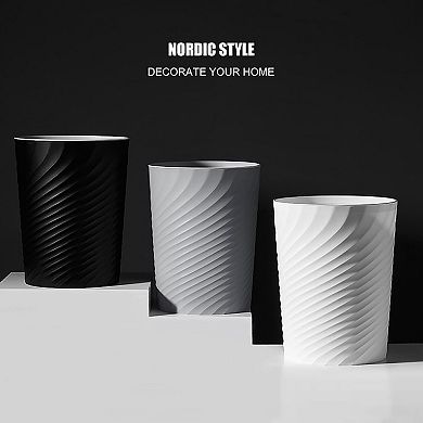 Compact Plastic Waste Bin Modern Decor Multi Use For Home Office Dorm