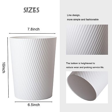 Round Plastic Wastebaskets For Bathroom Kitchen Office Dorm Laundry Room