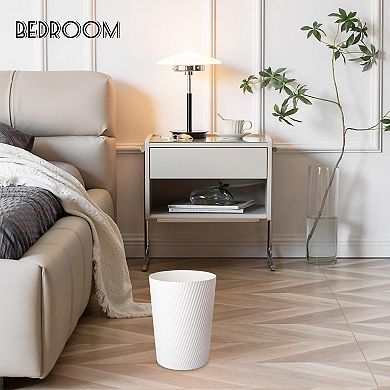 Round Plastic Wastebaskets For Bathroom Kitchen Office Dorm Laundry Room