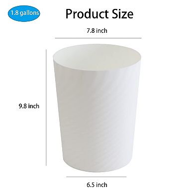Plastic Small Trash Can 2 Pack Sturdy Easy Clean For Bathroom Kitchen Office Dorm