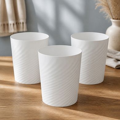 Plastic Small Waste Basket Spiral Design Multi Purpose Storage For Home Office Dorms