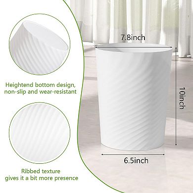Plastic Small Waste Basket Spiral Design Multi Purpose Storage For Home Office Dorms