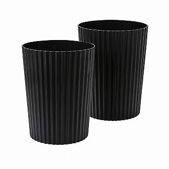 Round Plastic Trash Can Multipurpose Compact Home Office Dorm Storage Bin