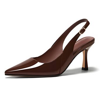 Pointed Toe Slingback Heels