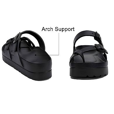 Women's Buckle Slide Sandals