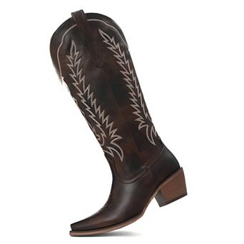 Tall Embroidered Western Boots