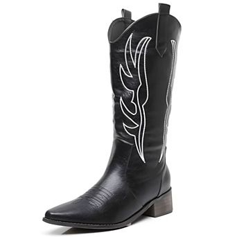 Classic Embroidered Western Boots
