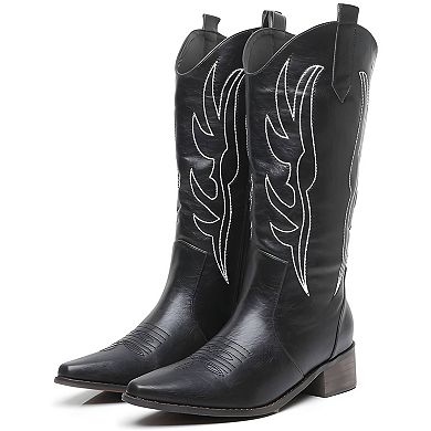 Classic Embroidered Western Boots