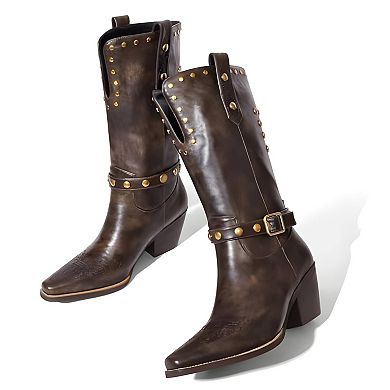 Classic Cowgirl Riding Boots