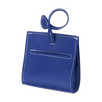 Leather Dog Poop Bag Holder, Portable Reusable Waste Bag Dispenser for Leashes & Roll Bags