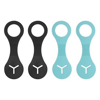 4 pc Silicone Dog Poop Bag Clip, Hands-Free Lightweight Poop Bag Holder for Leash & Dispenser