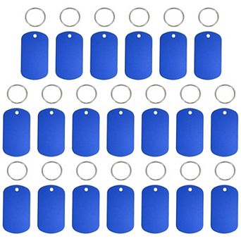 20 pc Personalized Pet Tag, Rectangle Engraved Blank with Key Ring for Dog Cat