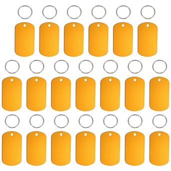 20 pc Personalized Pet Tag, Rectangle Engraved Blank with Key Ring for Dog Cat