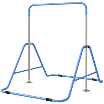 Qaba Folding Gymnastics Bar for Kids, Small Gymnast Bar, Easily Adjustable Height