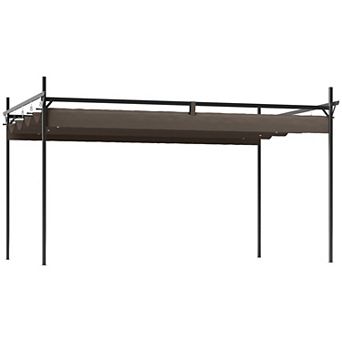 Outsunny 10 x 13 ft Metal Pergola with Retractable Canopy