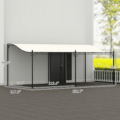 Outsunny 10' x 20' Outdoor Pergola Canopy, Metal Patio Canopy,