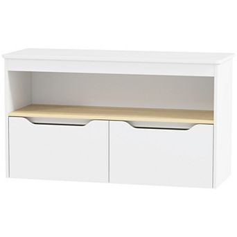 Qaba Toy Storage Organizer, Kids Bookshelf with 2 Drawers, Toy Shelf, Large Top, Toy Organizer