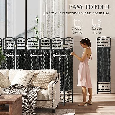HOMCOM 8 Panel Room Divider, Folding Screen, 5.6',