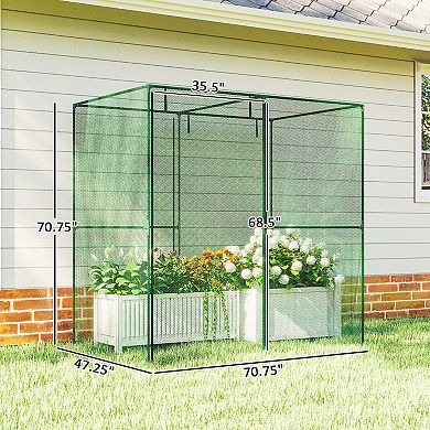 Outsunny 6ft x 4' x 6' Crop Cage, Plant Protection Tent