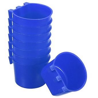 8 pc Hanging Bird Feeder Cups, Parakeet Cage Accessories for Food & Water, for Chickens & Small Pets