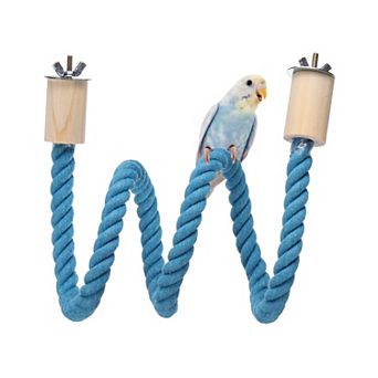 Bird Rope Perch Swing, Standing Climbing Pole with Paw Grinding Feature for Cage Accessory