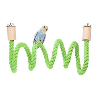 Bird Rope Perch Swing, Standing Climbing Pole with Paw Grinding Feature for Cage Accessory