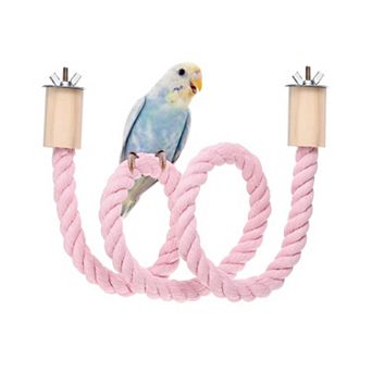Bird Rope Perch Swing, Standing Climbing Pole with Paw Grinding Feature for Cage Accessory