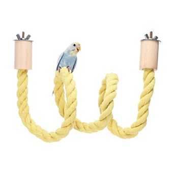 Bird Rope Perch Swing, Standing Climbing Pole with Paw Grinding Feature for Cage Accessory
