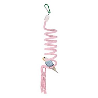 Bird Rope Perch Swing, Spiral Rope Perch Standing Pole Accessory Climbing Swing Paw Grinding