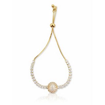 Elegant Gold Pavé Diamond Adjustable Bracelet