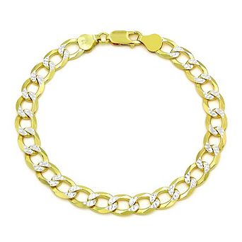 925 Italian Sterling Silver 5mm Solid Cuban Diamond Cut Bracelet 8''